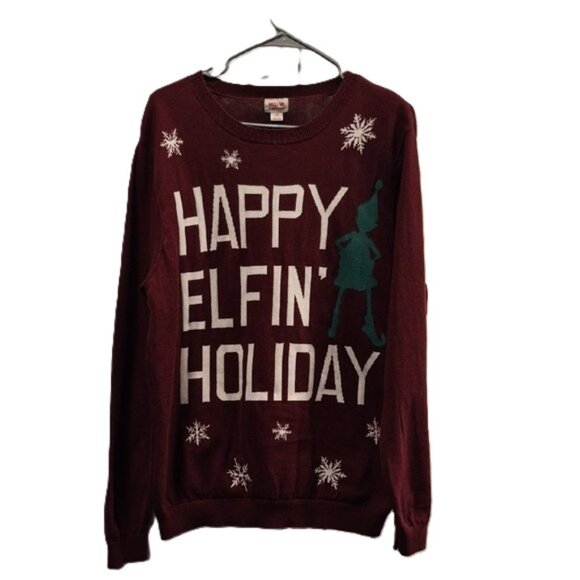 Massimo Supply Co. “Happy Elfin’ Holiday” Sweater  Size L - Picture 2 of 10